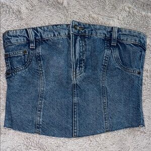 Zara Denim Corset Top